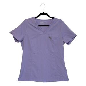 FIGS Catarina One Pocket Scrub Top Women's Sz M Lavender Dew Limited Edition